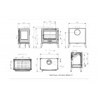 Ecosy+ Mulberry 10 - 10kw to 13.7KW -  Eco Design Ready - Woodburning Stove - Cast Iron